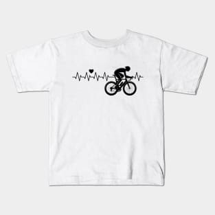 Cyclist Heartbeat Kids T-Shirt